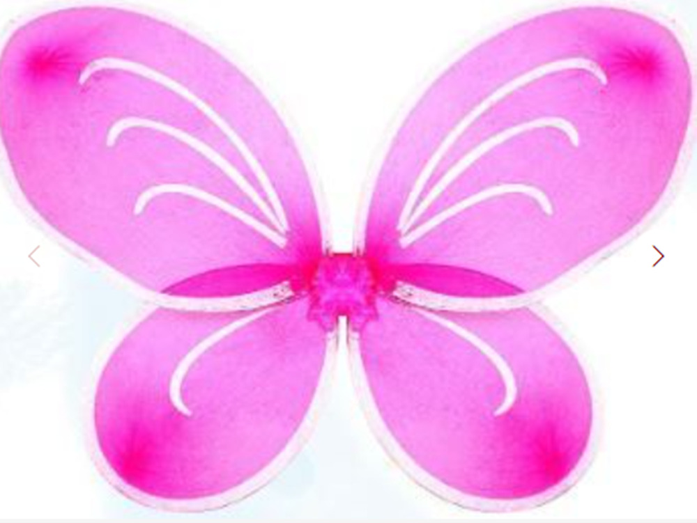 Girls Pink Butterfly Fairy Wings Costume Halloween Dress Up Pretend Play
